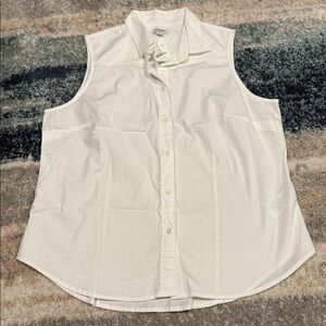 J. Crew white Sleeveless Blouse. NWT